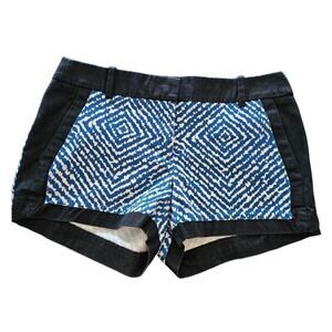J.Crew Stretch Printed Short Blue / Black Size 4